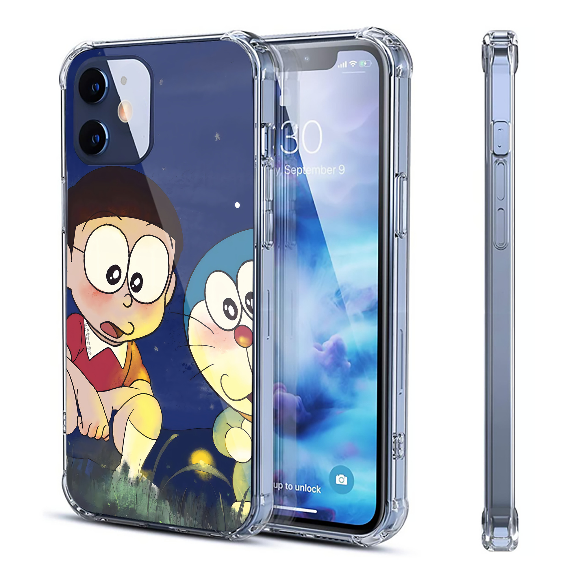 （画像用） ドラえもん Doraemon 【iPhone 12シリーズ対応】透明スマホケース（クリアソフトケース）